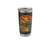 39th Birthday Retro Sloth Tropical Vintage 1987 39 Years Old Bicchiere termico in acciaio inox doppia parete