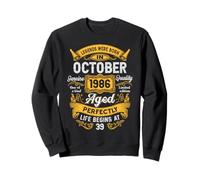 39th Birthday The Real Legends October 1986 39 Years Old Men Felpa