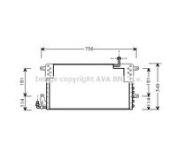 3A0820413A Condensatore Radiatore Aria Condizionata Volkswagen Passat 1988-1997