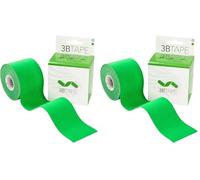 3B Scientific Kinesiology Tape - 5m x 5cm di tape di supporto elastico per muscoli e articolazioni per l'esercizio fisico, lo sport e il recupero delle lesioni - Verde (Confezione da 2)