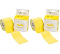 3B Scientific Kinesiology Tape - 5m x 5cm di tape di supporto elastico per muscoli e articolazioni per l'esercizio fisico, lo sport e il recupero delle lesioni - Giallo (Confezione da 2)