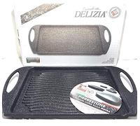 3BDISTRIBUZIONE Bistecchiera Griglia in Alluminio Nero Rettangolare cm. 34 x 24