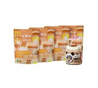 3Bears Overnight Oats I 4x400g di bustine di porridge vegano con avena integrale I Colazione deliziosa, per tutta la notte in frigorifero I Porridge per la colazione senza zucchero