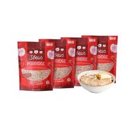 3Bears Porridge Mela e Cannella - pacchetto con 4 confezioni (4 x 400g). Tanta frutta e niente zuccheri aggiunti, fiocchi d’avena, colazione 100% naturale