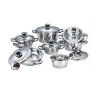 3C Casa Batteria pentole Inox 12 pz BLUMENTHAL Cromo lucido BA000168