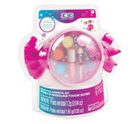 3C4G: Set di cosmetici in stile zucchero, 9 pezzi, 4 colori di lucidalabbra profumato e ombretto in un contenitore a forma di caramello, trucco per ragazze e ragazzi dagli 8 anni in su