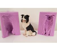 3D 10cm Bordo Cane Collie Stampo IN Silicone Per Cioccolato, Clay, Candele Ecc.