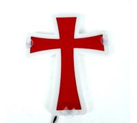 3D 24V LED Interno Croce Firmare Colore Rosso Luce Specchio Piatto Camion Casa