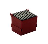 3D A Scala 1/64 3D Stampato Plastica Rossa Dumpster Rimovibile Nero Coperchio