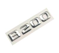 3D ABS Nero Cromato Logo B200 Lettere Bagagliaio Distintivo Decalcomania 4MATIC Emblema Compatibile Con Mercedes Benz W246 W245 B200 Accessori Adesivo (Color : B200 Chrome)