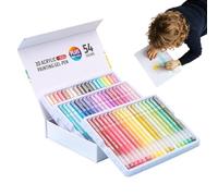3D Acryl Gelstifte Set, 36 Oder 54 Leuchtende Farben Mit Farbkarte Zum Malen Doodeln, Feine 1,0 Mm Spitze Für Präzises Zeichnen Auf Papier, Stein, Holz Stoff, Ideal Für Schulprojekte, Skizzenbuch ,