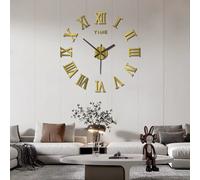 3D Acrylic Digital Wall Clock Roman Numerals Design Mirror Wall Clock Fashion La