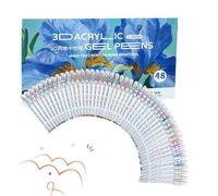 3D Acrylic Gel Pen, Acrylic Paint Markers Set for Rocks, Water Based Drawing Markers for Cards, Doodle, Canvas, Scrapbook, Paper, Creative Projects, Art Supplies, Gift for Artists