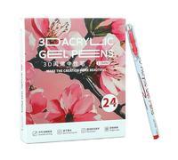 3D Acrylic Gel Pen, Acrylic Paint Markers Set for Rocks, Water Based Drawing Markers for Cards, Doodle, Canvas, Scrapbook, Paper, Creative Projects, Art Supplies, Gift for Artists