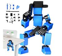 3D Action Figures - PPlastic Movable Multi Jointed | Unique Printed Robot Hooded Suited Thug Set | For Enthusiasts Kids Friends Personalized Assembly Articulated Toy Doll Desk Decor