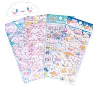 3D Adesivi Bambini, 4 Pezzi Set Stickers Cartone Animato Sticker Bambina Kawaii Adesivi Bello per Tazze, Computer Portatili, DIY-Artigianato, Custodia del Telefono, Album di Ritagli (DEG)