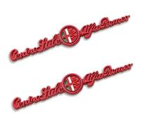 3D Adesivi per Auto per Alfa Romeo 33 Stradale 2023-, Metallo Auto Sticker Emblema Distintivo Decalcomania Accessori Decorazione,Red