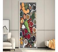 3D Adesivi per Porte Interne Cibo a Base di Frutta Adesivo Porta Verdure Carta Parati Autoadesiva Arte Sticker Camera Letto Soggiorno Decorazione Parete Poster Murale 80x200 cm m.5706