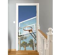 3D Adesivi per Porte Interne Sport del Basket Adesivo Porta Sport del Basket Carta Parati Autoadesiva Arte Sticker Camera Letto Soggiorno Decorazione Parete Poster Murale 80x200 cm m4495