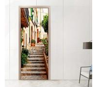 3D Adesivi per Porte Interne Stile Italiano Adesivo Porta Giardino di Campagna Carta Parati Autoadesiva Arte Sticker Camera Letto Soggiorno Decorazione Parete Poster Murale 77x200 cm m.4508