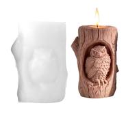3D Animal Candle Mold - 8x7x11cm Reusable Crafting Tool, Owl Candle Casting Mold, For Concrete Clay Epoxy Resin Adults Family Children Soap Chocolate Dessert