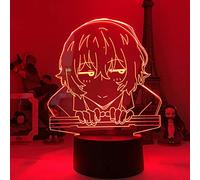 3D Anime Luce Notturna Bungo Cani Stray Dazai Libro Led Lampada s Illusione Cambiare Colore Lampada da Tavolo per Camera Da Letto Decorazione