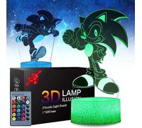 3D Anime Luce Notturna Giocattolo, 2 Modelli 16 Cambia Colore con Telecomando