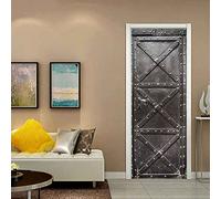 3D Antico Cancello Di Ferro Murale Sickers Adesivo Per Porta Carta Da Parati Decalcomanie Decorazione Per La Casa Adesivi Per Porte Per Porte Interne Le Porte In Vinile 95 X 215 Cm - Foto Della Porta