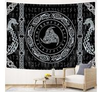 3D Arazzo Da Parete Arte Runica Vichinga Boema 150X130 Tessuto Microfibra Grande Appeso A Parete Copriletto,Arazzi Arte Per Decorazioni Camera Da Letto Dorm Soggiorno,N1