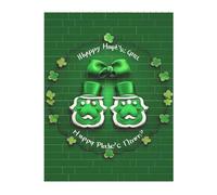 3D Art Brick Puzzle 141Pcs Mattoni Block Puzzle Creativo FAI DA TE Building Blocks Happy St. Patrick's Day Stampato