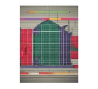 3D Art Brick Puzzle 141Pcs Mattoni Block Puzzle Creativo FAI DA TE Building Blocks Scuola Matematica Stampato