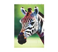 3D Art Mattone Block Puzzle FAI DA TE Creativo Building Blocks Fun Desk Decor Puzzle Zebra e Giraffa Stampa 37 Pz