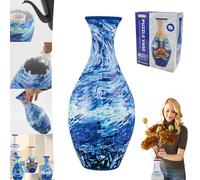 3D Arts Puzzle Vase, 3D Vase Puzzles for Adults, 3D Puzzle Flower Vase Decor for Flowers Crafts, Unique 160 Pieces Curved Plastic Vase gifts for puzzle lovers, Flower Arrangements Home Decoration (B1)