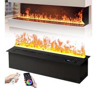 3D Atomizing Fireplace Recessed Electric Remote Control With Timer Touch Simulation Flame Multiple Colors And Adjustment(180cm/70.87in)