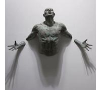 3D Attraverso La Parete Scultura Figura Decorazione della Parete, Uomo Frammentato su Wall Art,Semplice Moderno Astratto Incompleto Body Art da Appendere A Parete Decorazione della Casa(D)