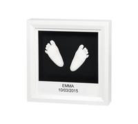 3D Baby a Mano & Piede Calco IN Gesso Set Completo 21x21x5 CM Nero Bianco