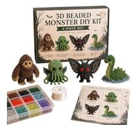 3D Beaded Animal Figure - Creative Ornament Craft Project, Interactive Family Activity Decoration | For Home Party Classroom School Kids Teens Adults Beginners Use, Beaded Craft Ornament, Animal Figur