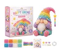 3D Beaded Gnome DIY Kit, Cute Animals Gnome Bead Embroidery Kit, Gnomes Making With Instruction | 3D Beading Kits Complete Materials For DIY Crafts Home Decor Girls Teens Adults Birthday Christmas