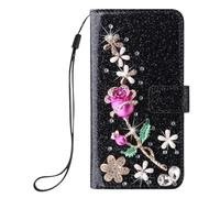 3D Bling Bling Glitter per MOTO G Play 2026version Brillante Custodia Morbido Case Libro Leather,Flip Protettiva Portafoglio, ID Slot per Scheda, PU Brillantini Strass Cristallo Lady Girl Cover