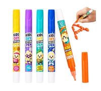 3D Bubble Painting Pens - 5 Piece | Raised Art Markers For DIY Crafts