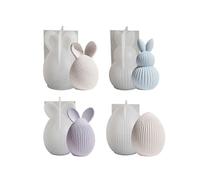 3D Bunny Egg Easter Silicone Mold,DIY Rabbit Candle Molds,Resin Casting Mould for Candle Making Polymer Clay Craft Plaster,Aromatherapy Crafts Moulds