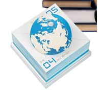 3D Calendar 2026, 3.43x3.43x3.5 Inches Earth Shape Desktop Decor | Paper Sculpture Notepad,for Birthday Holiday Office Home Apartment Freelancers College Students Teachers Bedside Reception Areas