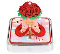3D Calendar 2026, Desk Calendar 3D Memo Pad Non-stick Sticky Notes, Paper Carving Art Memo Pad Notepad Gift with LED Light, Tear Off Calendars DIY Decorative Gift (#B-1)