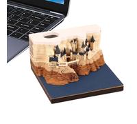3D Calendar, 2026 Time Piece Paper Carving Pad, LED Light Memo Planner, Artistic Desktop Display, For Holiday School Office Bedroom Home Travel Students Coworkers Daily Organization Use