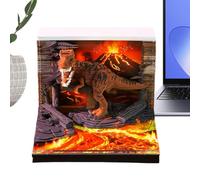 3D Calendar 2027 Tear Away Paper - Carving Art Dinosaur Memo Pad