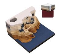 3D Calendar, Time Piece Memo Pad, Paper Carving Art with LED Light Daily Planner, 2026 Decorative Stationery Gift, School Office Travel Use, Holiday Home Desk Housewarming Display, 3.54x1.97 inches