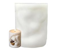3D Candle Mold - Squirrel Acorn Cylinder Silicone Mold Flexible Easy Release Design, Detailed Craft Tool | DIY Candle Mould For Plaster Resin Craft Home Apartment Farmhouse Holiday Party Celeb