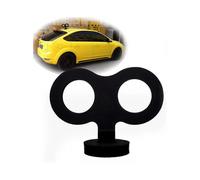 3D Car Wind Up Key, Cute Clockwork Wind Up Key for Back of Car Roof Decoration (Black)