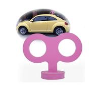 3D Car Wind Up Key, Cute Clockwork Wind Up Key for Back of Car Roof Decoration (Pink)