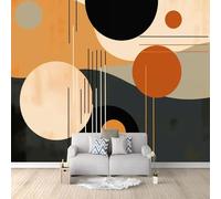 3D Carta Da Parati 200 x 140 cm Decorazione Murali, Minimalismo Cerchi Blocchi di colore Poster Giganti Da Parete Per Sfondo Salotto Camera da letto Ufficio Corridoio Colorato Papel Decorativo Pared